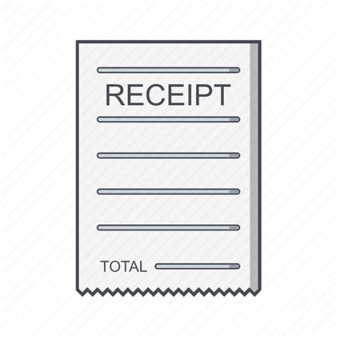 Bill Cash Receipt Invoice Receipt Icon