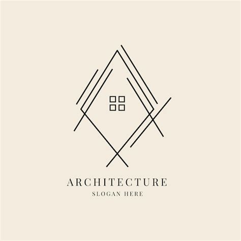 Plantilla de diseño de logotipo minimalista de arquitectura Vector