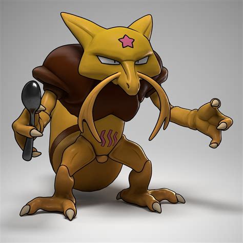 kadabra pokemon 3d model