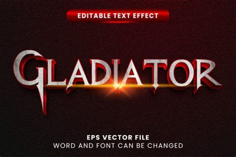 Gladiator Vector Text Effect Graphic by Yustika · Creative Fabrica