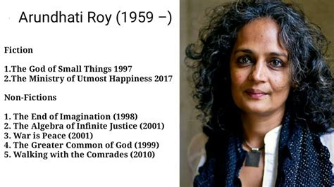 Arundhati Roy and Her Works in 2022 | English literature, It works, Nonfiction