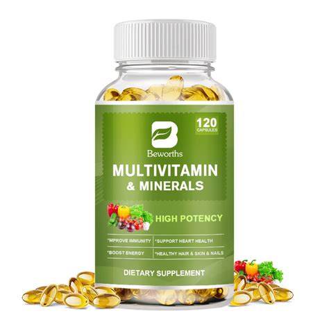 Beworths Multivitamin And Minerals Capsules With Iron Methylfolate Zinc Vitamin D3 And K2