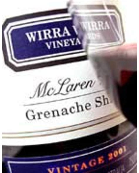 2001 Wirra Wirra Vineyards Grenache Shiraz Nicks Wine Merchants