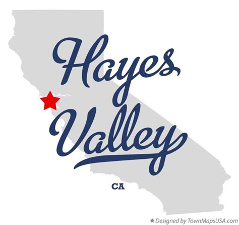 Map of Hayes Valley, CA, California