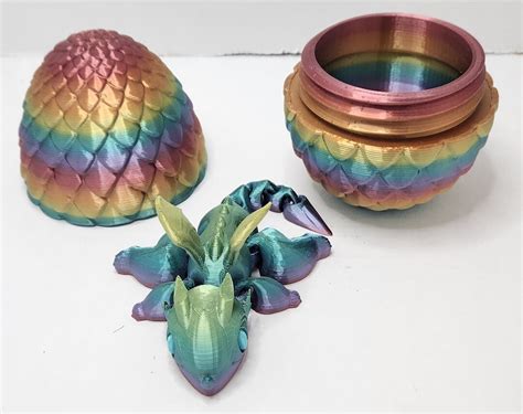 3d Printed Wings Of Fire Rainwing Baby And Egg Etsy