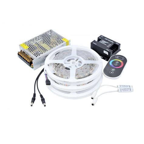 Kit Banda Led 5050 Ip20 Rgb 60 Leduri Metru 15 Metri Alimentare