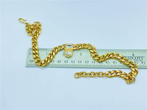 Vintage Monet Choker Monet Necklace Monet Gold Chain Choker Monet Gold Curb Chain Pendant