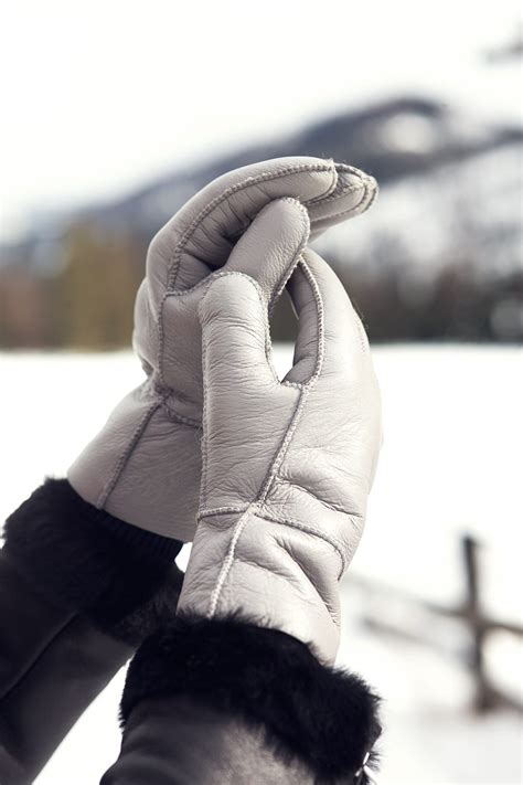 Grey Sheepskin Gloves Sheepers