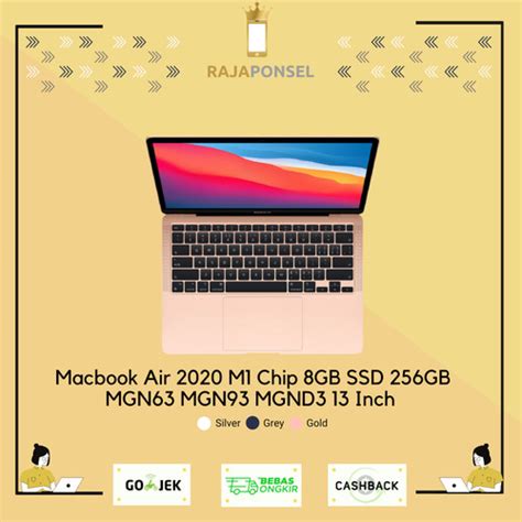 Promo Apple Macbook Air 2020 M1 Chip MGN63 MGN93 MGND3 13 Inch 8GB SSD ...
