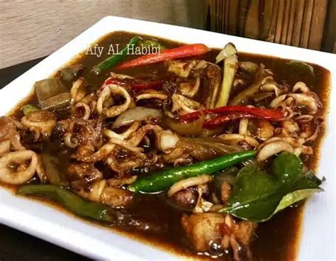 Resepi Sotong Masak Hitam Asyik • Resepi Bonda