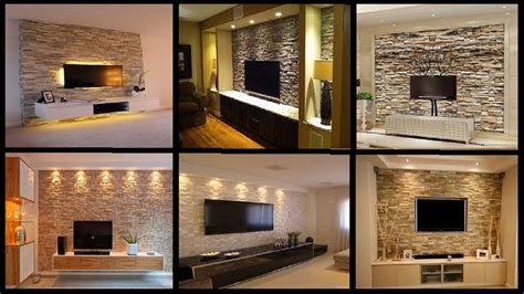 Top 30+ Stone Design for Wall Mount TV Units / Simple TV Wall Design Ideas for Modern Home ...