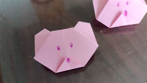 Origami Making a paper bear head Gấp đầu gấu bông bằng giấy YouTube