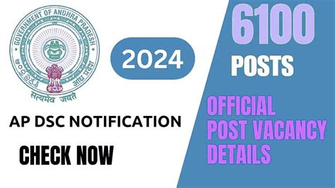 AP DSC Notification 2024 OUT Secondary Grade Teacher Vacancy