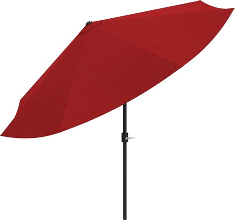 Pure Garden 10 Foot Patio Umbrella With Hand Crank And Auto Tilt Outdoor Shade And