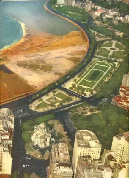 Aterro do Flamengo RJ sendo construído década de 1960 City Aerial