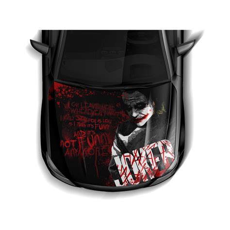 Antihero Joker Car Hood Wraps 05 Dark Series Itasha American Comics