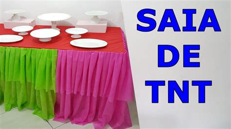 Como Fazer Toalha Para Mesa Tnt Saia De Mesa Para Festa Youtube