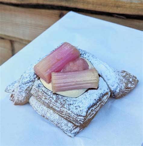 Rhubarb Danish with Whipped Blood Orange Ganache - Station House Bakery