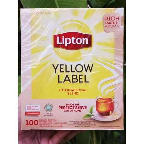 Jual LIPTON YELLOW LABEL BAG TEA NE 100 100X 2G Shopee Indonesia