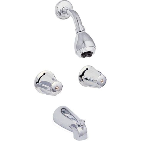 Double Handle Bathtub And Shower Faucet Combos Bathtub Faucets The Home Depot