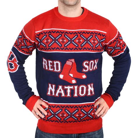 Klew Boston Red Sox Navy Blue Exclusive Slogan Ugly Sweater