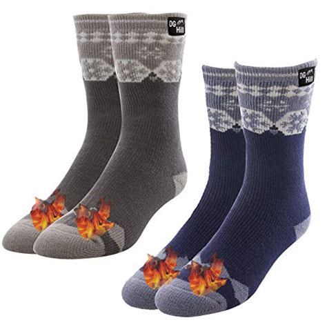 Dg Hill Pairs Of Mens Thick Heat Trapping Thermal Socks Pack