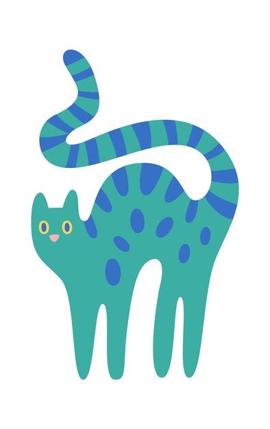 Gato Dibujado A Mano Vector Premium