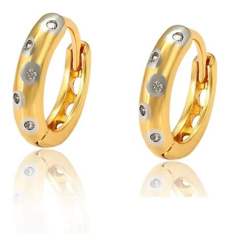 Aretes Oro K Lam Arracada Huggies Regalo Mujer Ni A Calida Meses