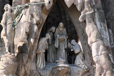 Sagrada Familia By Gaudi Basilica In Barcelona Spain Year