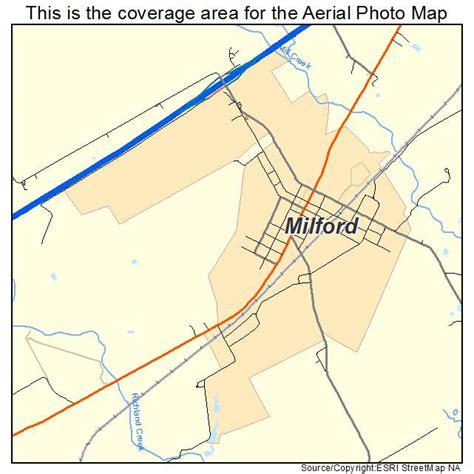 Aerial Photography Map of Milford, TX Texas