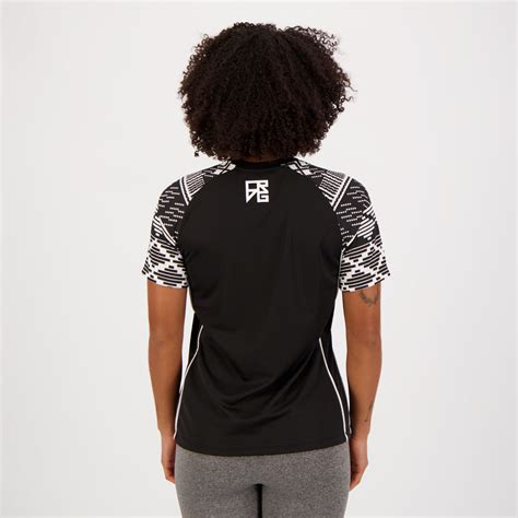 Camisa Kappa Vasco Aquecimento Feminina Preta Futfanatics