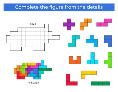 enigma jogos urso colorida detalhes para crianças completo figura