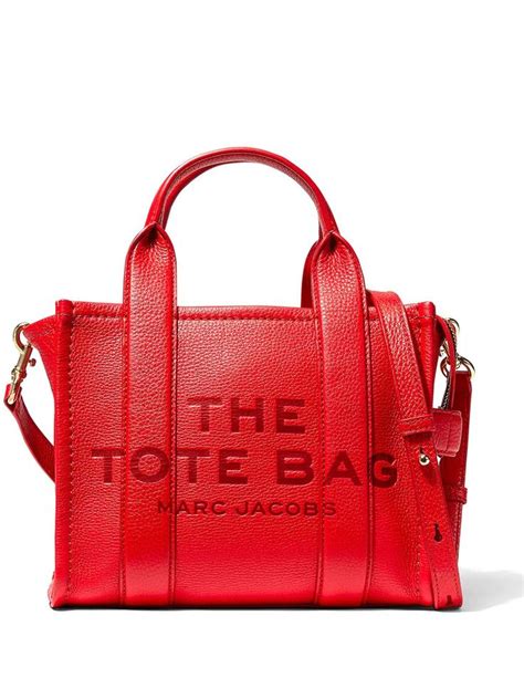 Marc Jacobs Mini The Leather Tote Bag FARFETCH Red Tote Bag Tote Bag