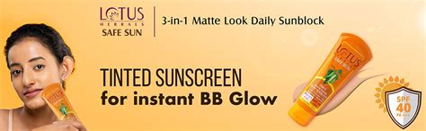 Buy Lotus Herbals Safe Sun 3 In 1 Matte Look Daily Sun Block Pa Spf 40 Online