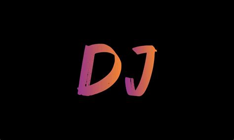 Initial Letter Dj Logo Dj Brush Stock Letter Logo Design Free Vector