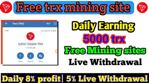 Trx Mining Today Get Register Bonus 500 Trx Tron St Live Withdraw