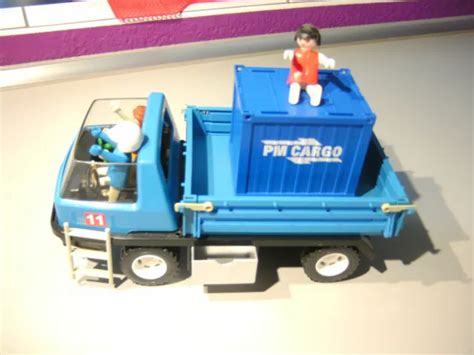 LOT E2 PLAYMOBIL Vehicule Camion Eurotrans Transport Porte Conteneur Pm