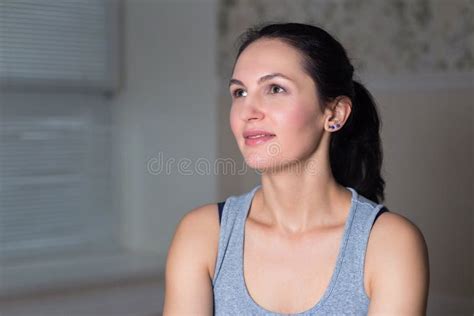 Portrait Of A Young Beautiful Woman In Sports Clothes Stock Image