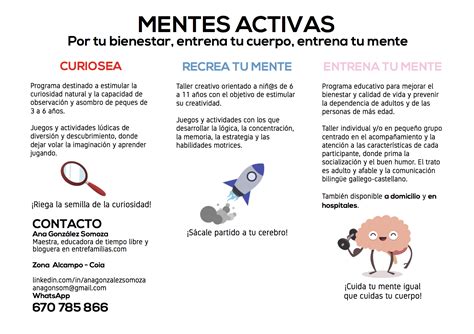 Talleres Mentes Activas Para Mantener Tu Cerebro En Forma A