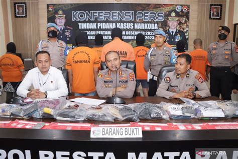 Polresta Mataram Ungkap Kasus Peredaran Narkoba Dalam Sepekan