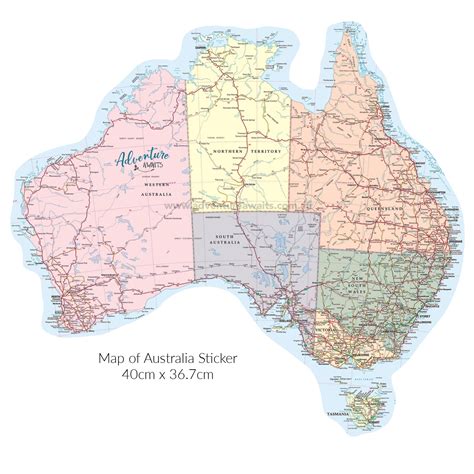 Large Printable Map Of Australia