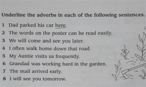 Underline The Adverbs In Each Of The Following Sentences Attachment