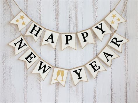 Happy New Year Banner New Years Banner New Year Sign New Etsy Happy