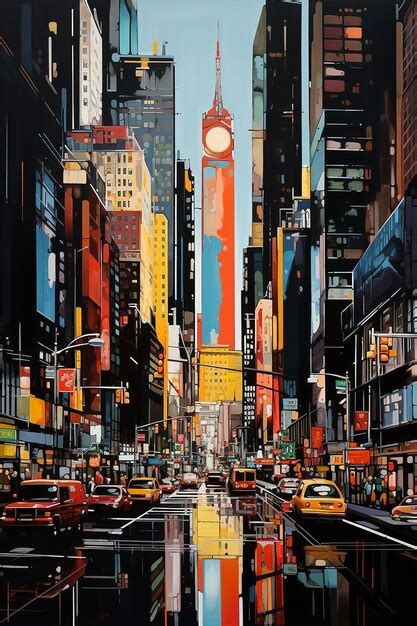 Premium Ai Image 1970s New York City Photorealistic Abstract Artwork