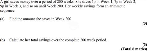 A Level Edexcel Maths Questions Arithmetic Series Revisely