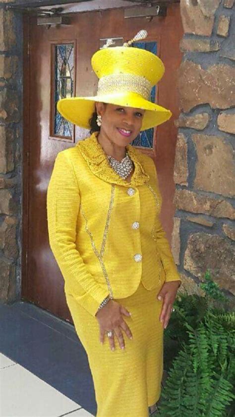 Yellow Ensemble Church Suits And Hats Church Attire Women Church