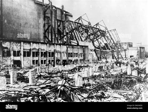 View Of Hall Destroyed By The Bombings In The Second World War On The