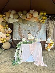 Amazon AIBIIN 7x5ft White And Gold Marble Birthday Backdrop Boho