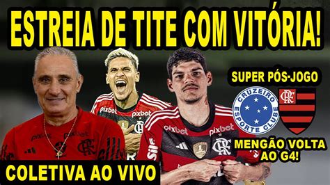 SUPER PÓS JOGO FLAMENGO 2 X 0 CRUZEIRO TITE ESTREIA VITÓRIA