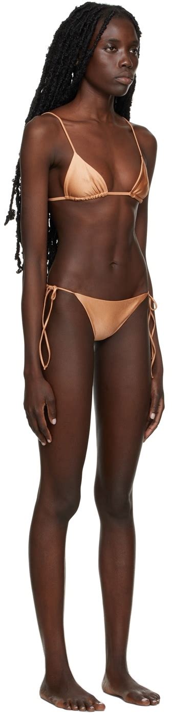 Jade Swim Orange Via Ties Bikini Jade Swim
